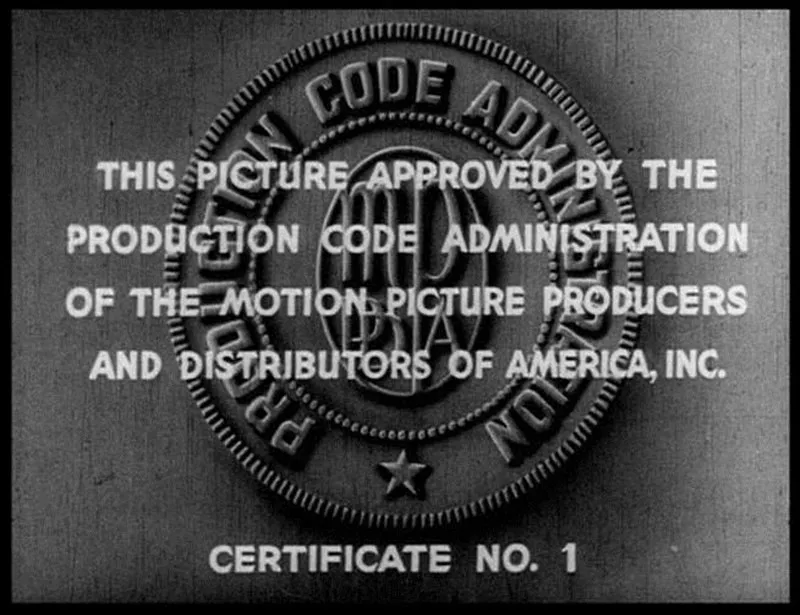 Black and white seal of the Motion Picture Producers and Distributors of America for an Ernst Lubitsch film, stating This picture approved by the Production Code Administration and Certificate No. 1.