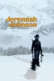 Jeremiah Johnson movie poster featuring a lone mountain man standing in a snowy wilderness landscape.