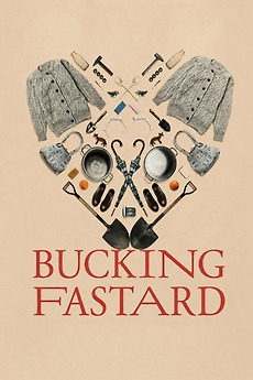 A heart-shaped collage of household and gardening items, including sweaters, shovels, and pots, with the Bucking Fastard craft beer branding printed below.